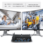 HYSTOU K4 Fanless Industrial PC - 6 COM Ports & Dual Display