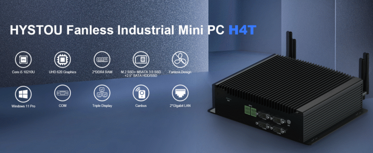 HYSTOU Fanless Industrial Mini Pc H4T