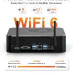 HYSTOU-M7 mini PC featuring WiFi 6, Bluetooth 5.2, and high-speed network connectivity