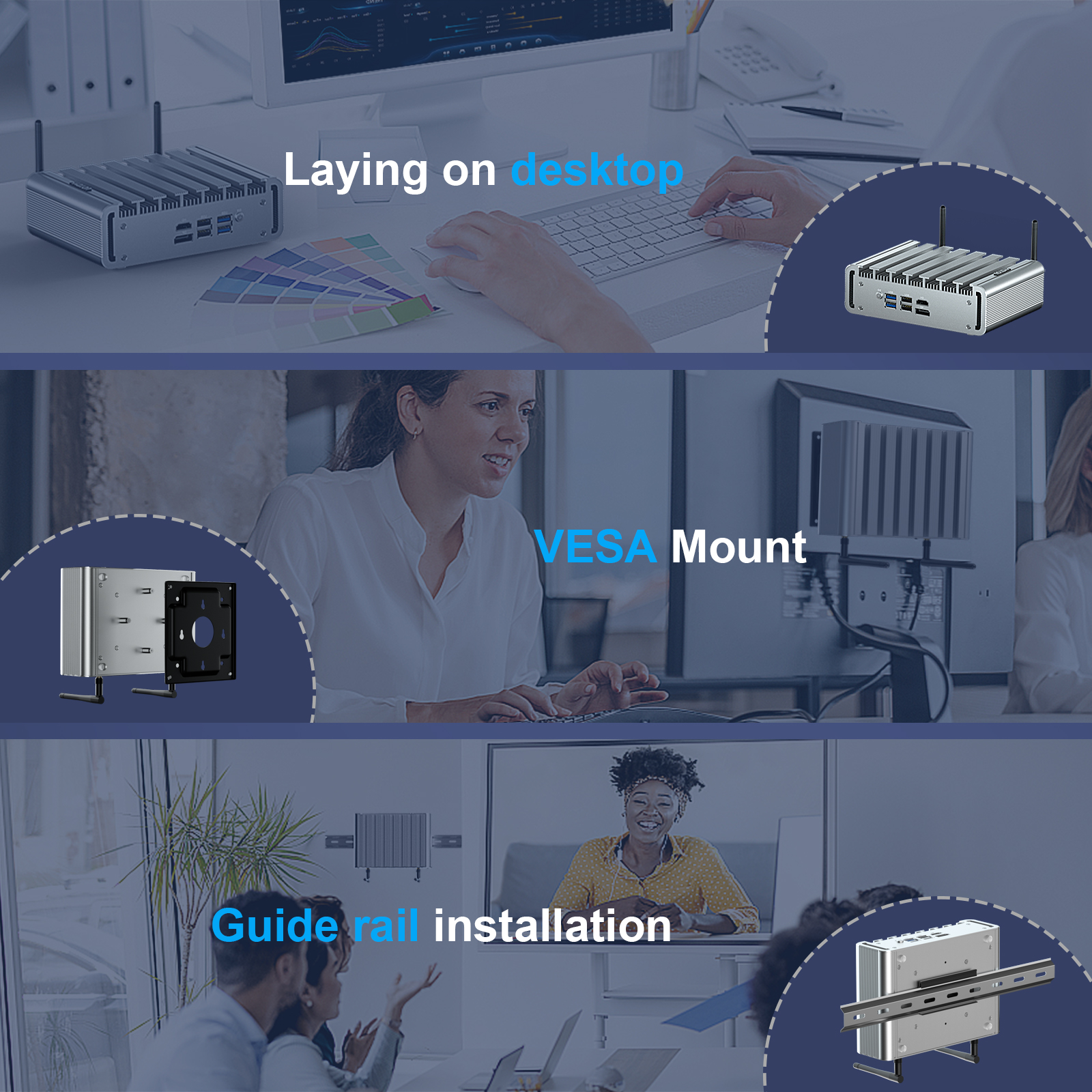 HYSTOU Fanless Quad LAN Firewall Mini PC appliance