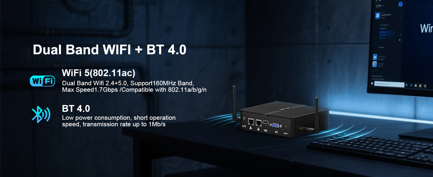 HYSTOU H3-N100 Dual Band WIFI + BT 4.0