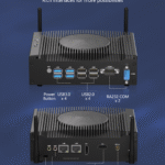 HYSTOU H7 Fan Version Mini PC USB COM Audio LAN HDMI Ports Interface Layout