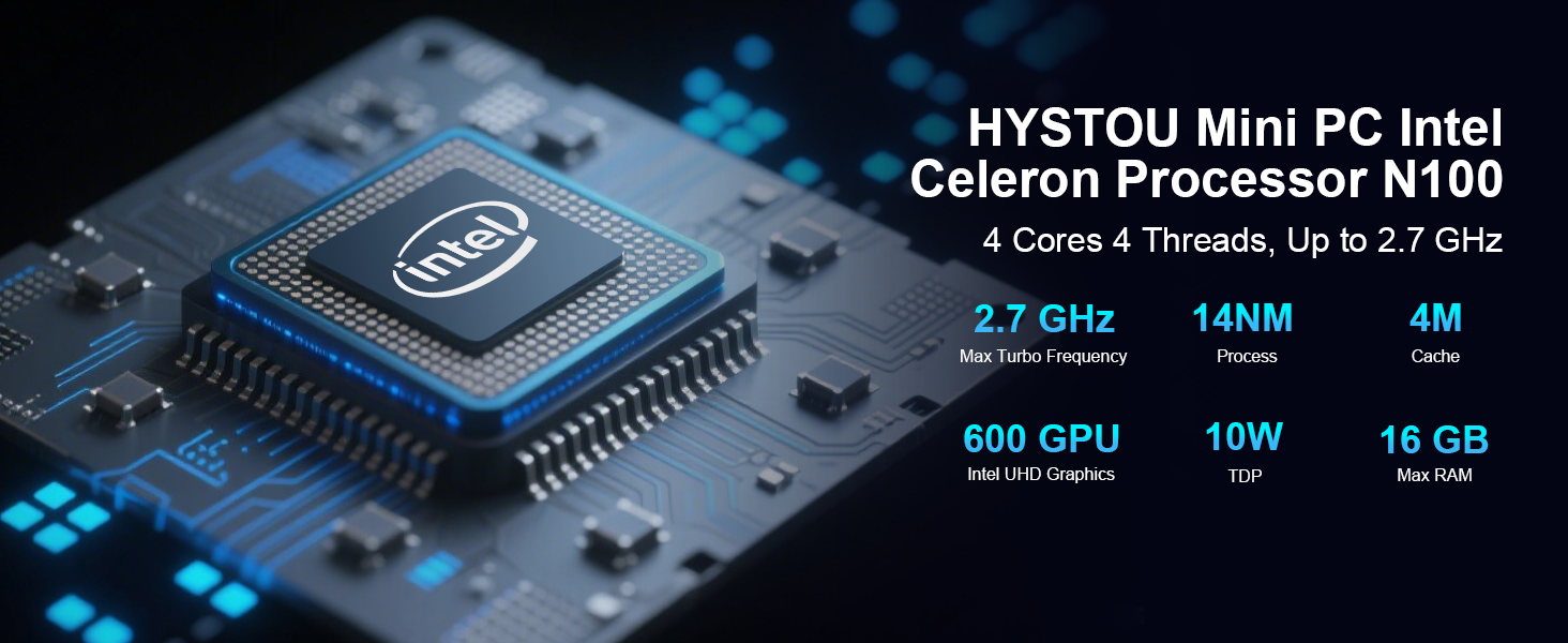 HYSTOU Mini Pc IntelCeleron Processor N100
