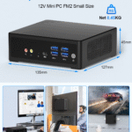 VESA Mountable HYSTOU M2 Mini PC 135x127x45mm Dimensions