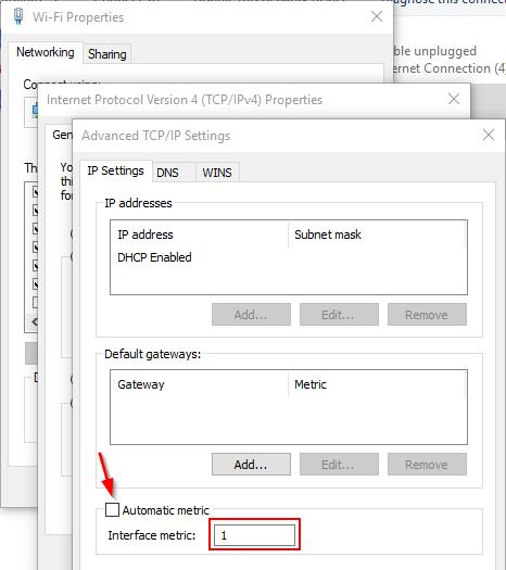 Manual configuration of TCP/IP