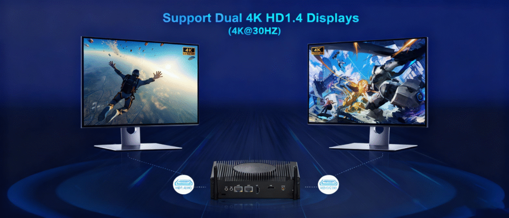 HYSTOU Mini PC H7 dual monitors