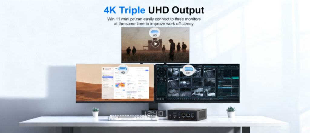 HYSTOU Mini PC Triple Screen 4K