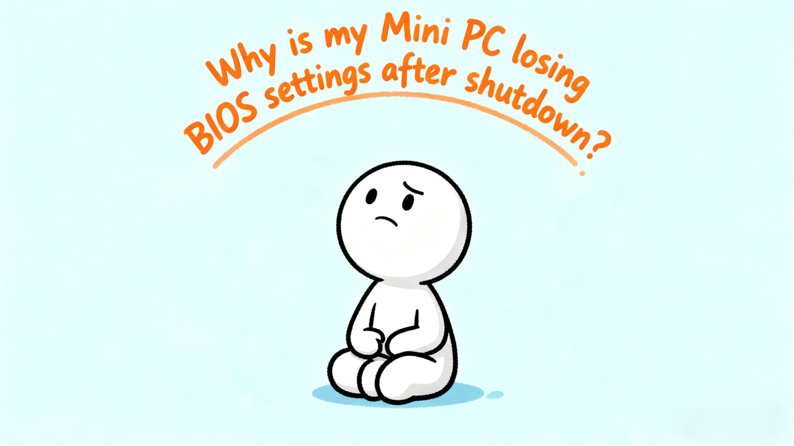 Why is my Mini PC losing BIOS settings after shutdown?