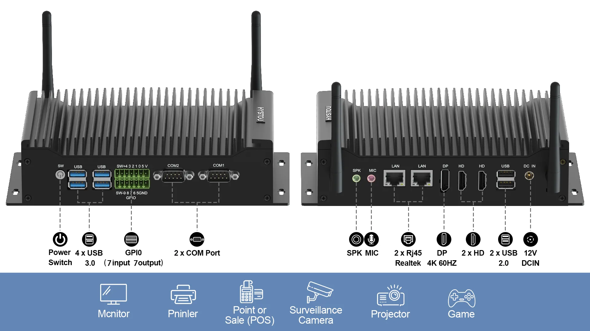 HYSTOU H6 Fanless interface