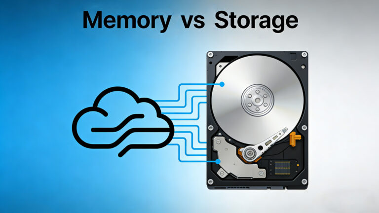 The difference between Memory and Storage