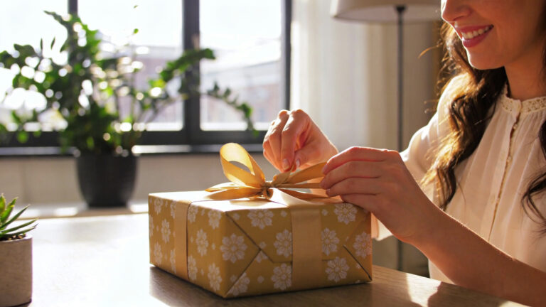 Enjoying the joy of opening gifts this Women’s Day.