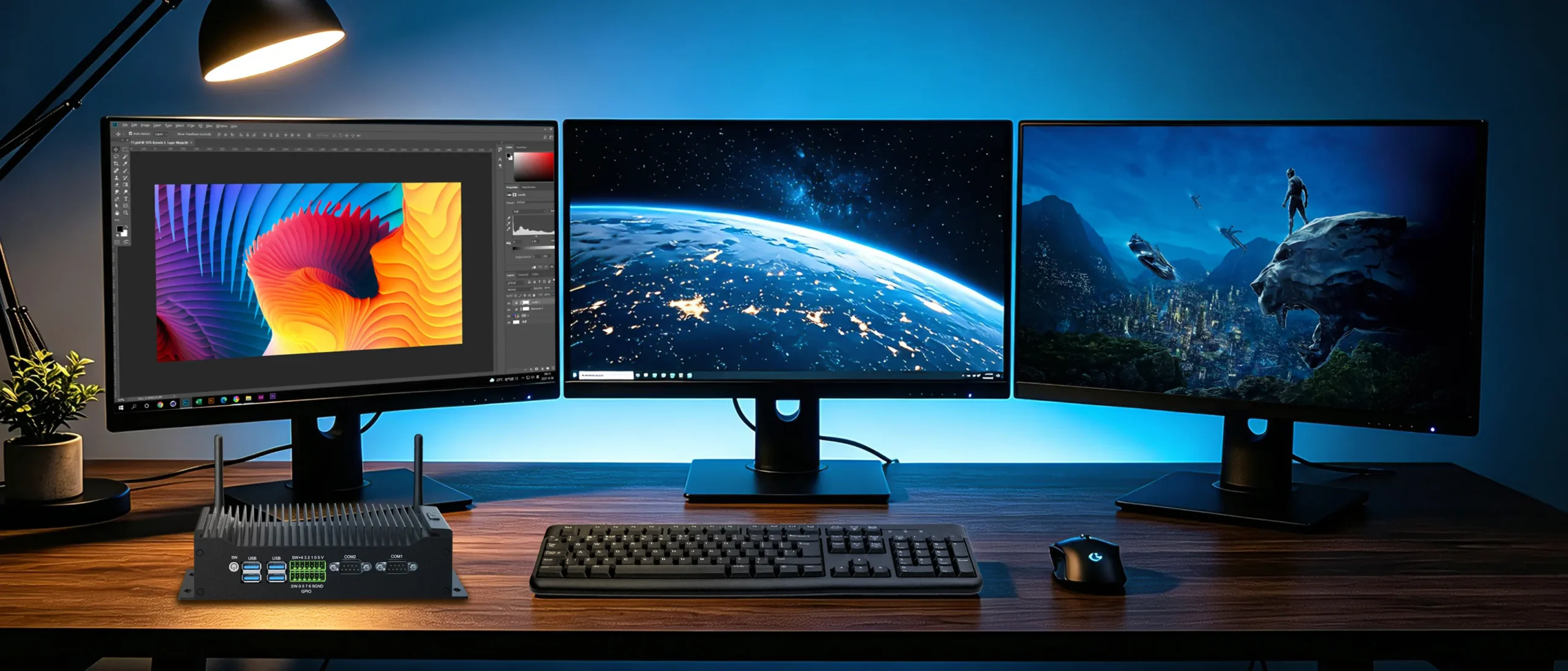 hystou h6-12th fanless triple display