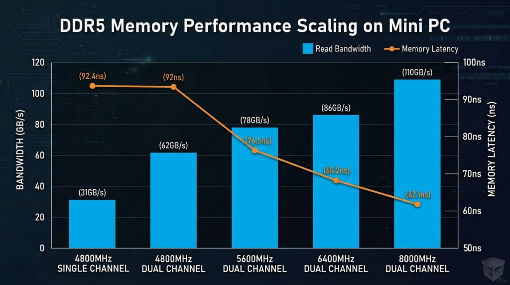 DDR5 4800 vs 5600 vs 6400 memory bandwidth and latency benchmark