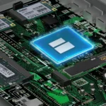 HYSTOU H1 motherboard close-up with Intel Core i5-1235U processor, DDR4 SO-DIMM memory, mSATA and M.2 NVMe SSD slots