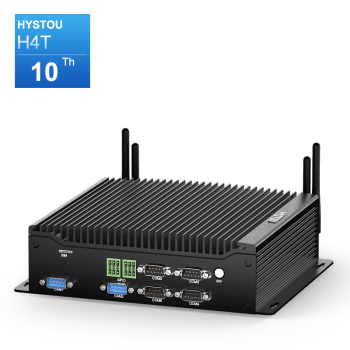 Hystou H4T-10th industrial fanless mini PC front view
