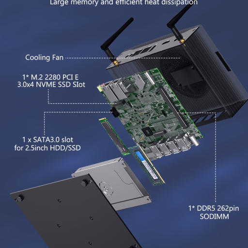 M.2 NVMe SSD Slot for HYSTOU H7 12th Gen i5 Mini PC