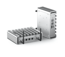 HYSTOU P09B-4L Industrial Firewall Mini PC Front View with 4 LAN Ports