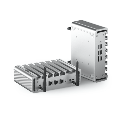 HYSTOU Fanless Quad LAN Firewall Mini PC - Intel Alder Lake N100 | Industrial-Grade Network Appliance